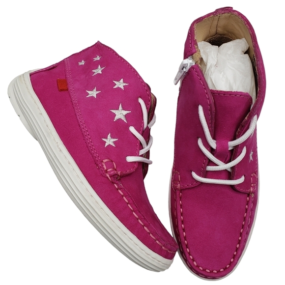 Marc JosephNIB Houston Bootie Pink Nobuck Leather Lace Up Boots Girl's 11
